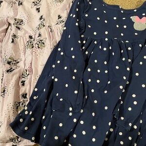 Disney Minnie Mouse Long Sleeve Polka Dot Tee - Navy